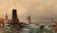 Dutch Sawmill Water Mill Poster Print by Elias Pieter van Bommel