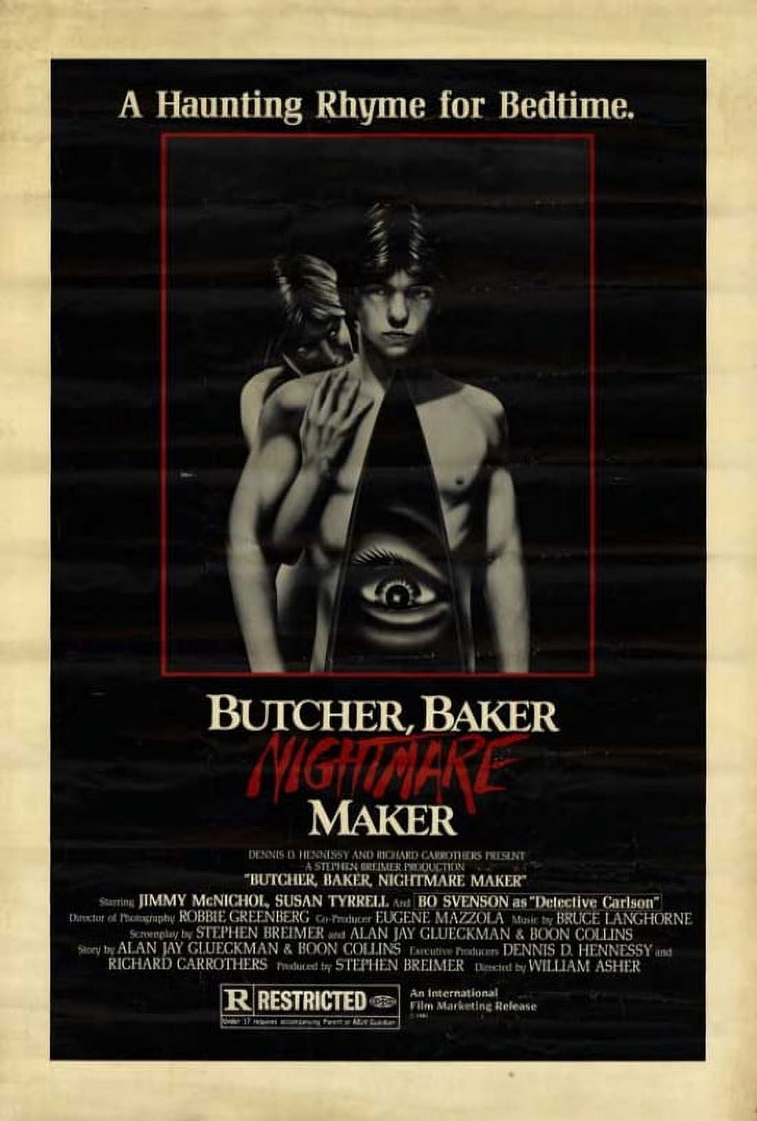 Butcher Baker Nightmare Maker movie poster 11x17