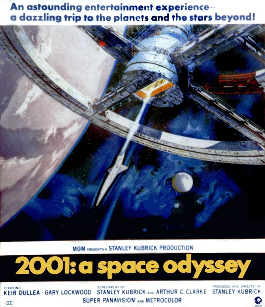 2001: A Space Odyssey movie poster masterprint, stunning design, 1968 classic.