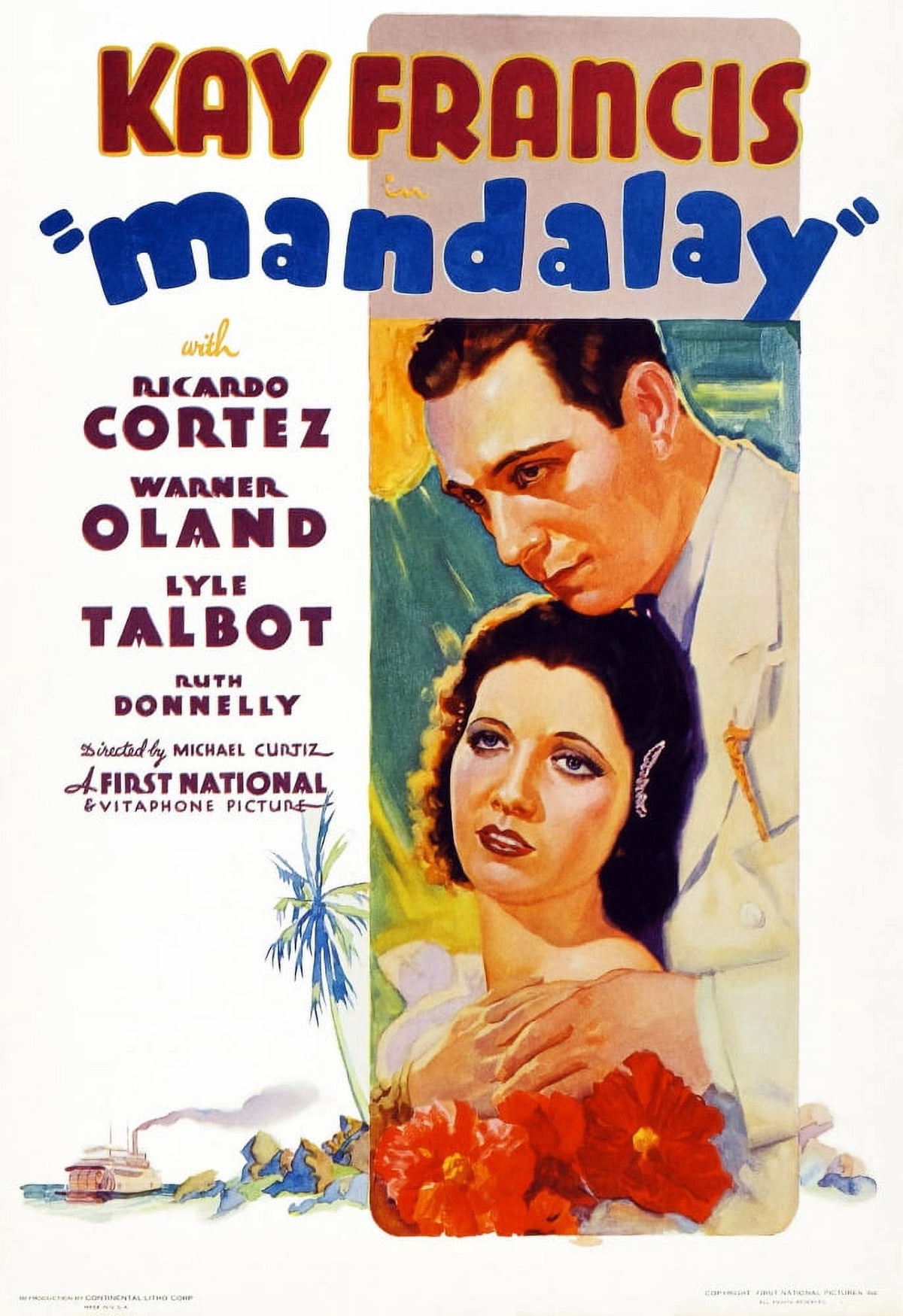 Mandalay movie poster featuring Kay Francis and Ricardo Cortez, 1934 classic film.