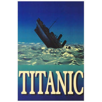 Titanic movie poster print showcasing iconic film art.