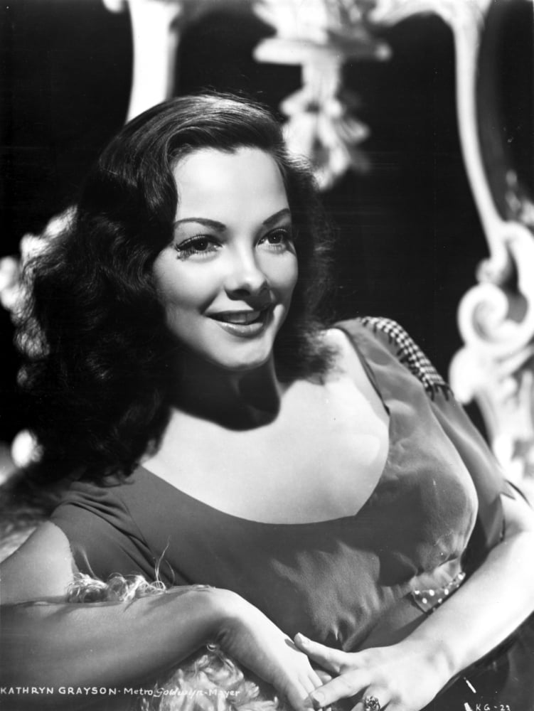 Kathryn Grayson sitting and smiling portrait photo print