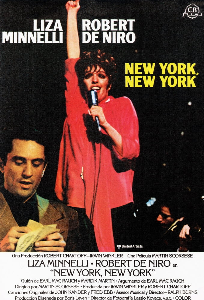 New York, New York movie poster featuring Robert De Niro and Liza Minnelli.