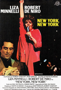 New York, New York movie poster featuring Robert De Niro and Liza Minnelli.