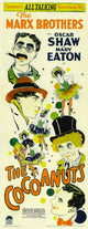 The Cocoanuts movie poster featuring Marx Brothers Groucho, Chico, Harpo, and Zeppo from 1929.