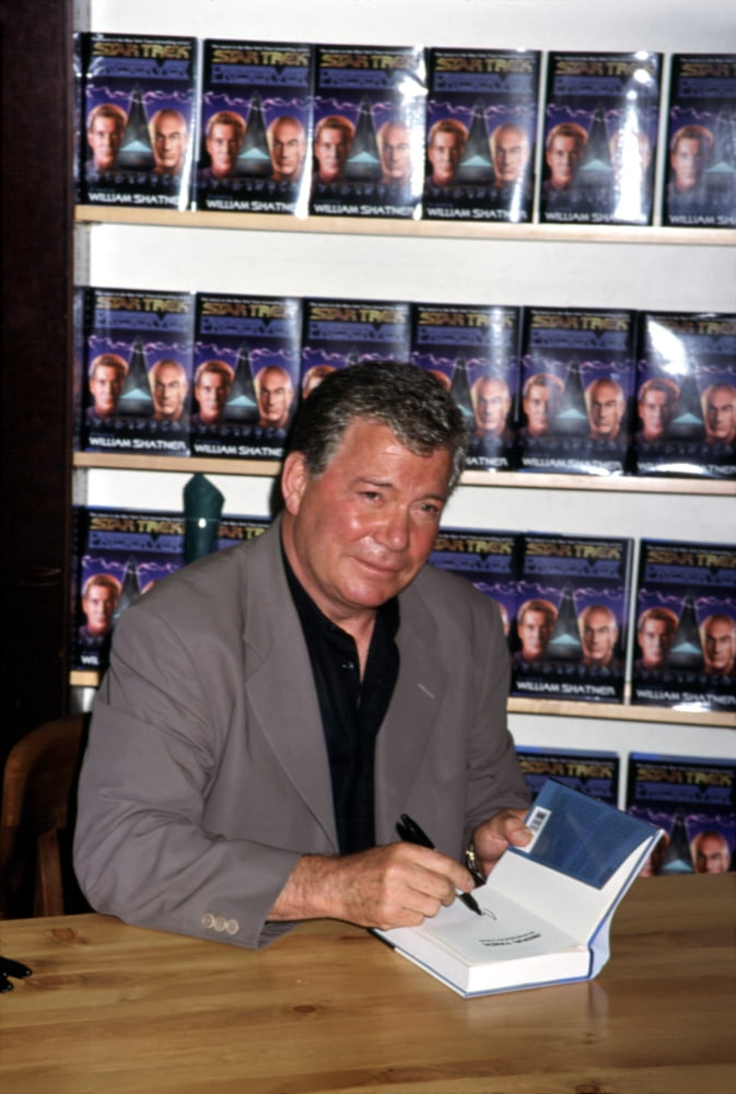 William Shatner signing book at Barnes & Noble photo print by Cj Contino