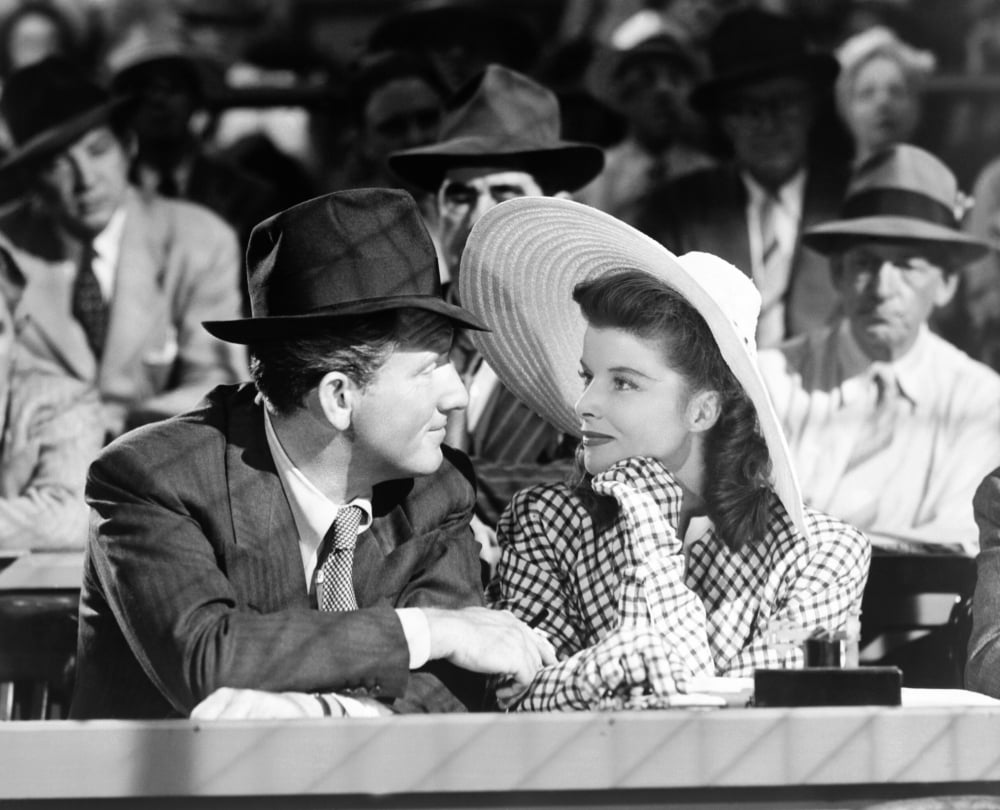 Woman of The Year photo print featuring Spencer Tracy and Katharine Hepburn from the 1942 film.