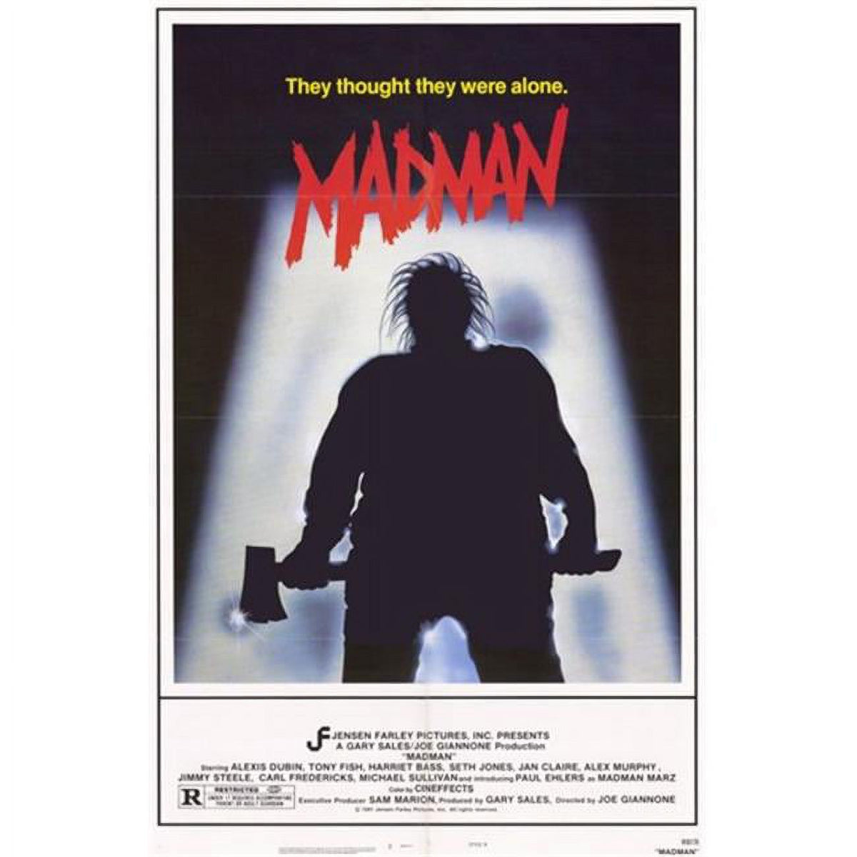 Madman movie poster 11 x 17 print showcasing horror genre art.