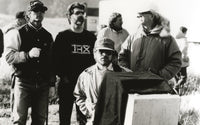 Steven Spielberg on the set of Indiana Jones photo print