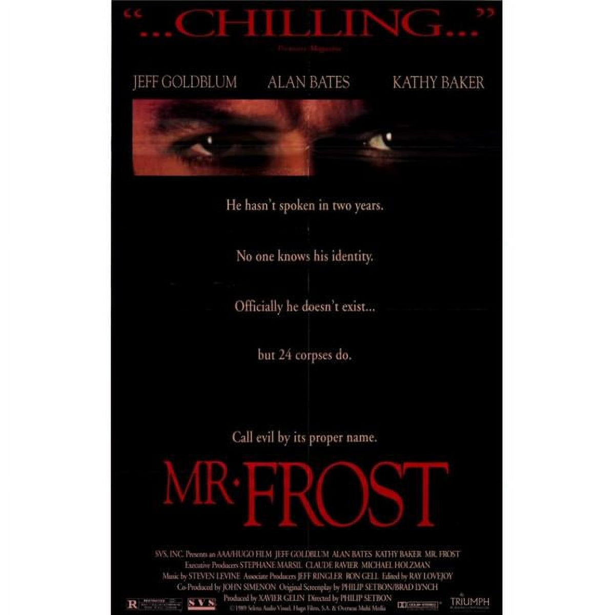 Mister Frost Movie Poster - 11x17 print featuring chilling cinematic artwork