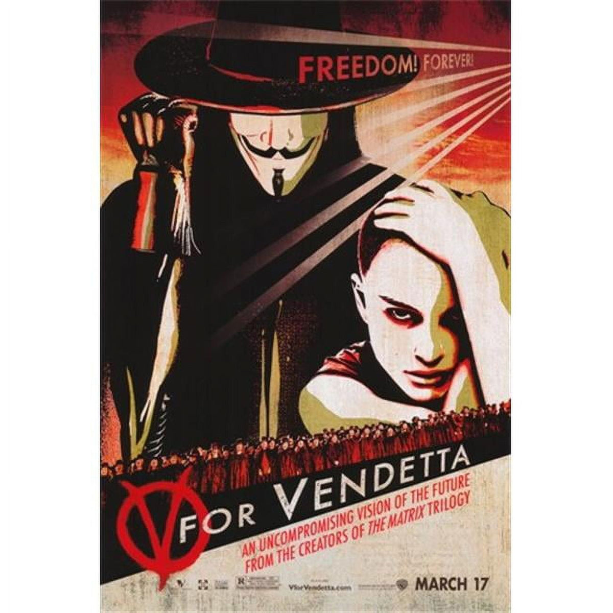 V for Vendetta Movie Poster 11x17 featuring iconic film imagery.