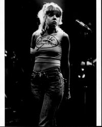 Annie Golden wearing Yankees top black and white photo print
