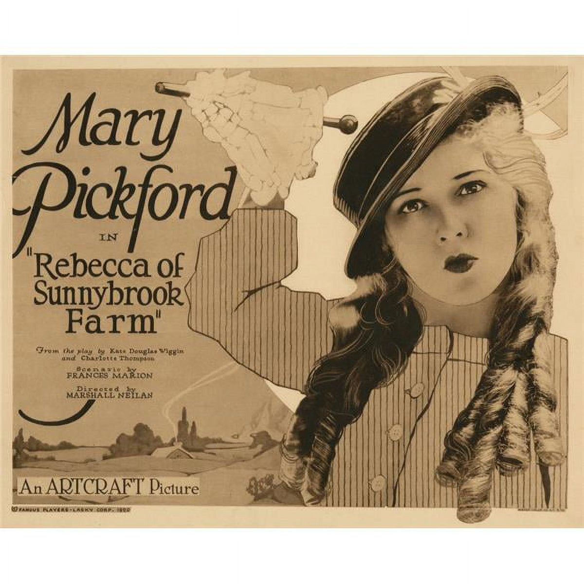 Rebecca Of Sunnybrook Farm Movie Masterprint Poster featuring Mary Pickford.