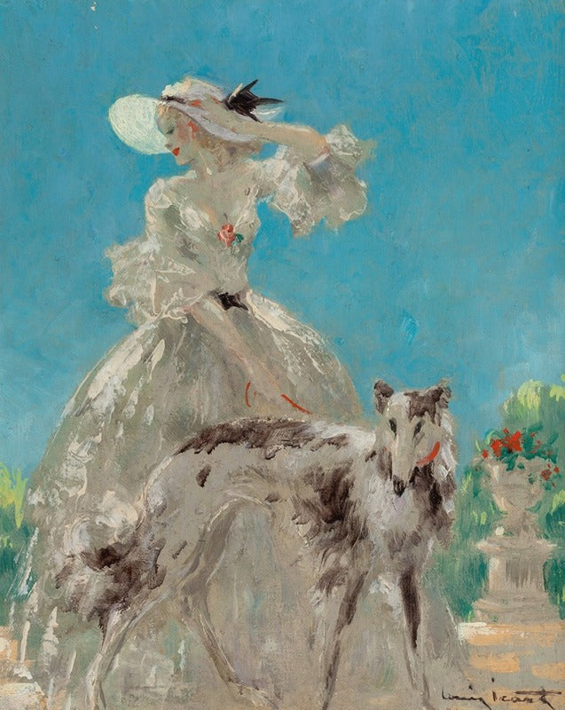 Versailles Poster Print by Louis Icart showcasing grandeur and elegance.