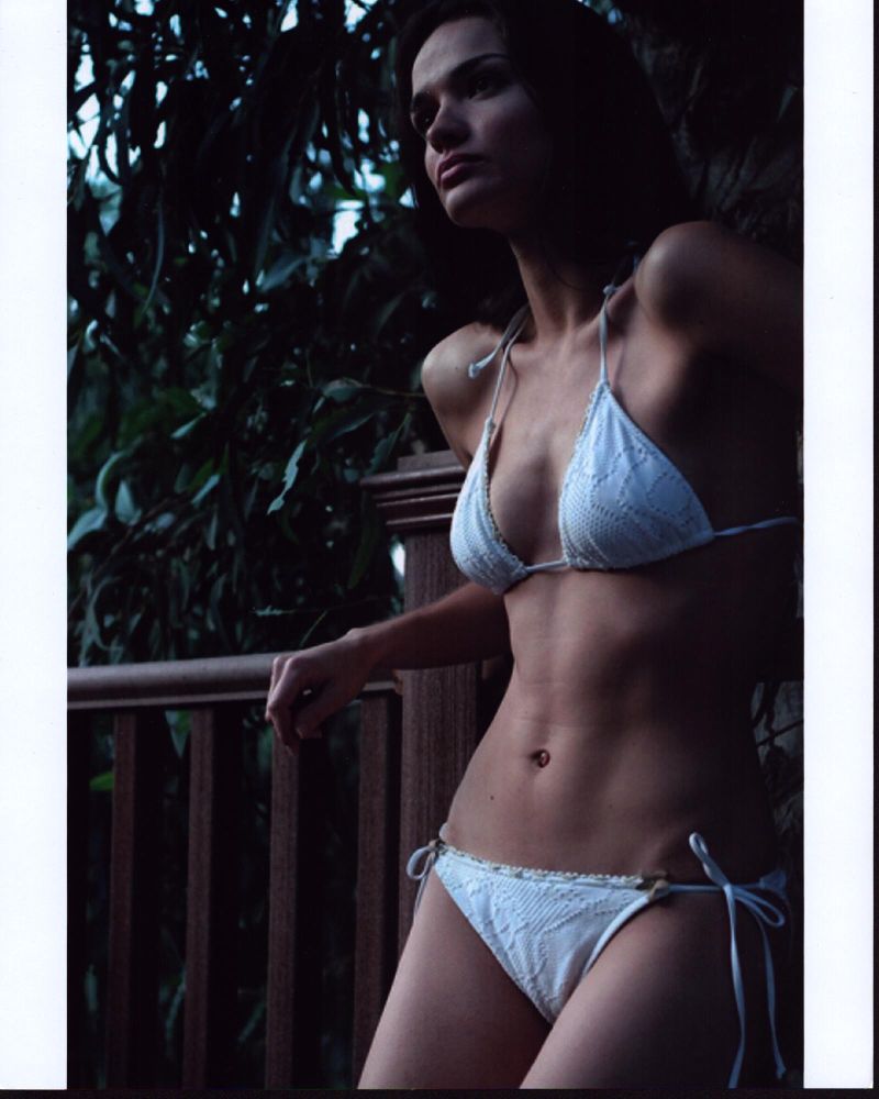 Jamie Bernadette Photo Print in White Bikini