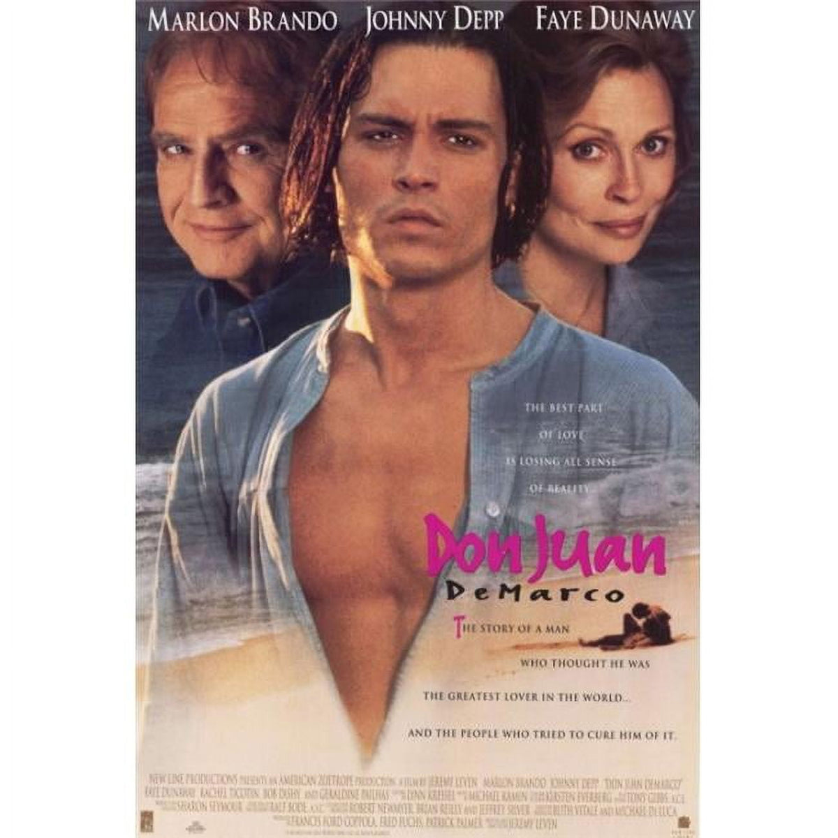 Don Juan DeMarco Movie Poster Print in 27x40 size.