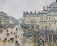 Place du Théâtre Français Paris Rain Poster Print by Camille Pissarro