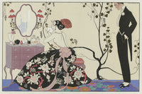 Le Grand Decolletage art print by George Barbier, 1921, showcasing elegance and beauty.