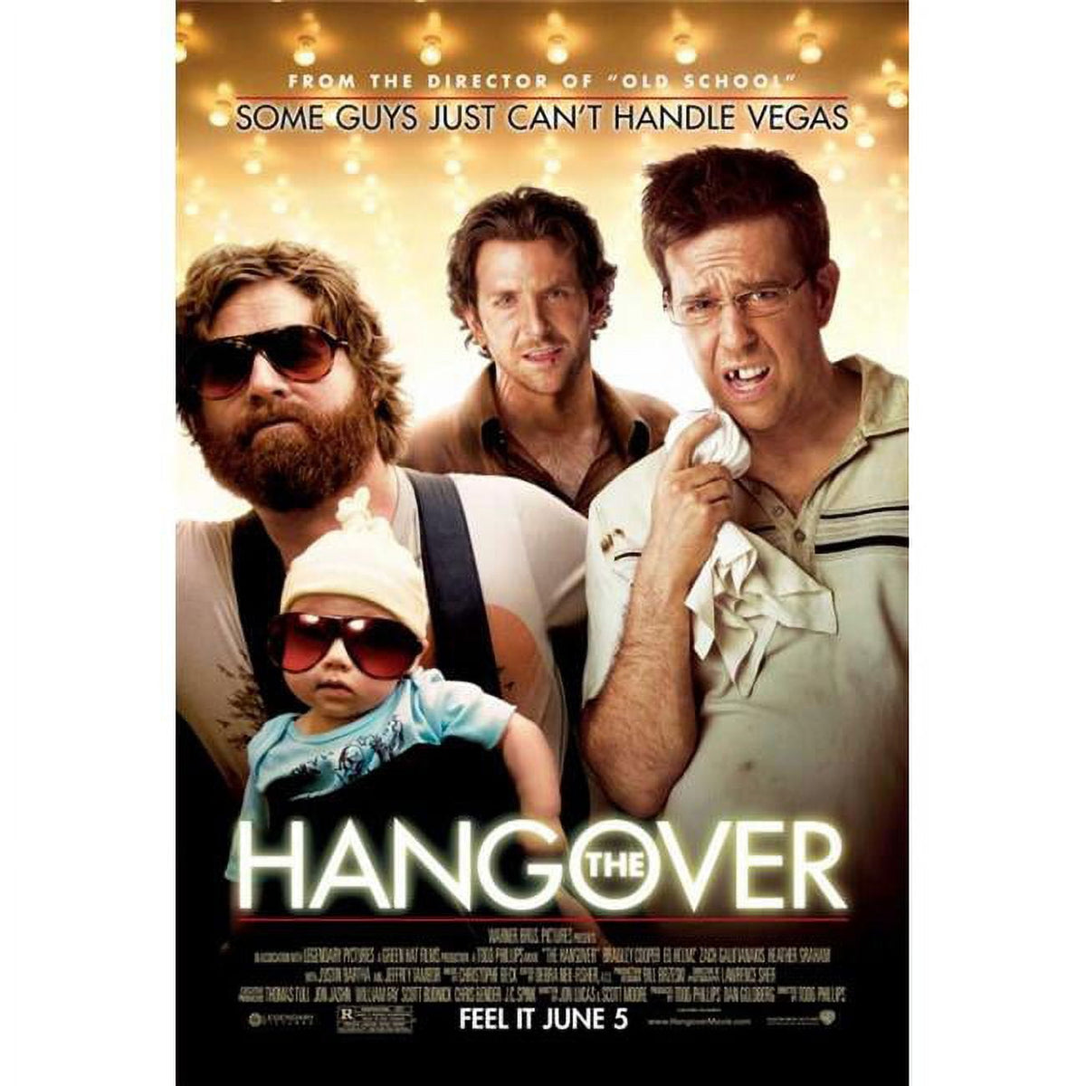 The Hangover Movie Poster Print 27x40 featuring iconic comedy scenes.
