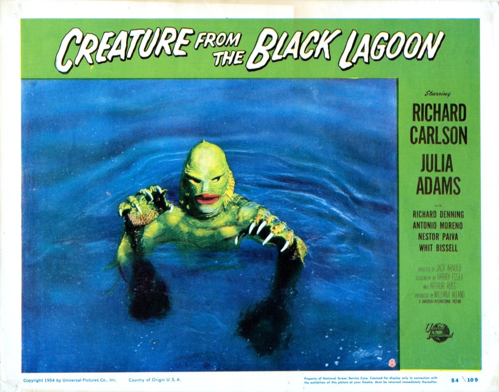 Creature from The Black Lagoon 1954 movie lobby card print in 8x10 size.