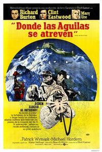 Where Eagles Dare movie poster captured in vibrant detail, perfect for film enthusiasts.