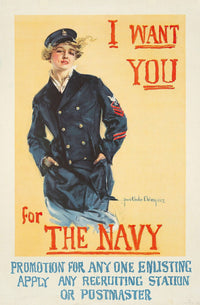 I Want You For the Navy Vintage Poster Print by Howard Chandler Christy