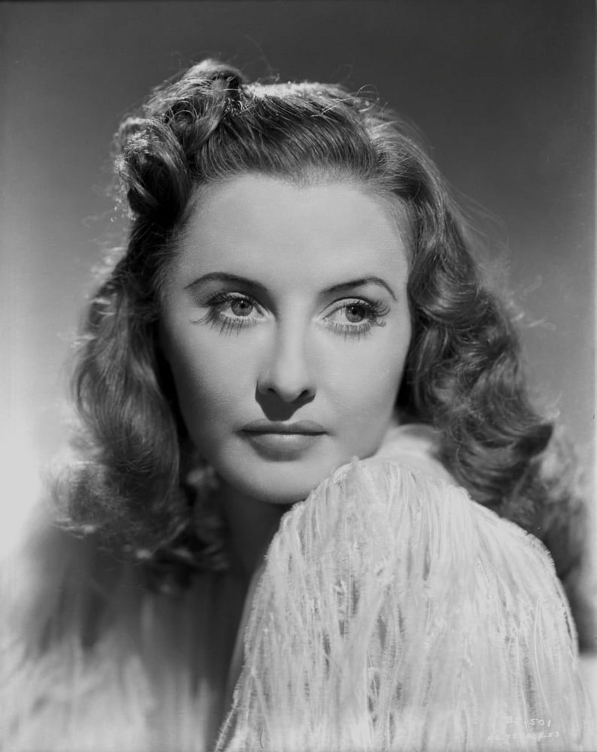 Barbara Stanwyck classic side view portrait photo print.