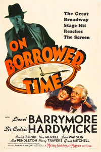 On Borrowed Time movie poster print featuring Cedric Hardwicke, Bobs Watson, and Lionel Barrymore.