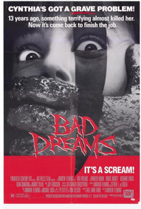 Bad Dreams movie poster print featuring eerie imagery in 27x40 size.
