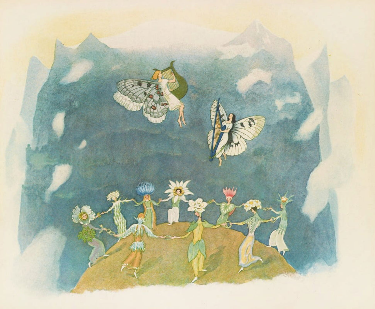Parna�� art print by Ernst Kreidolf showcasing whimsical beauty.