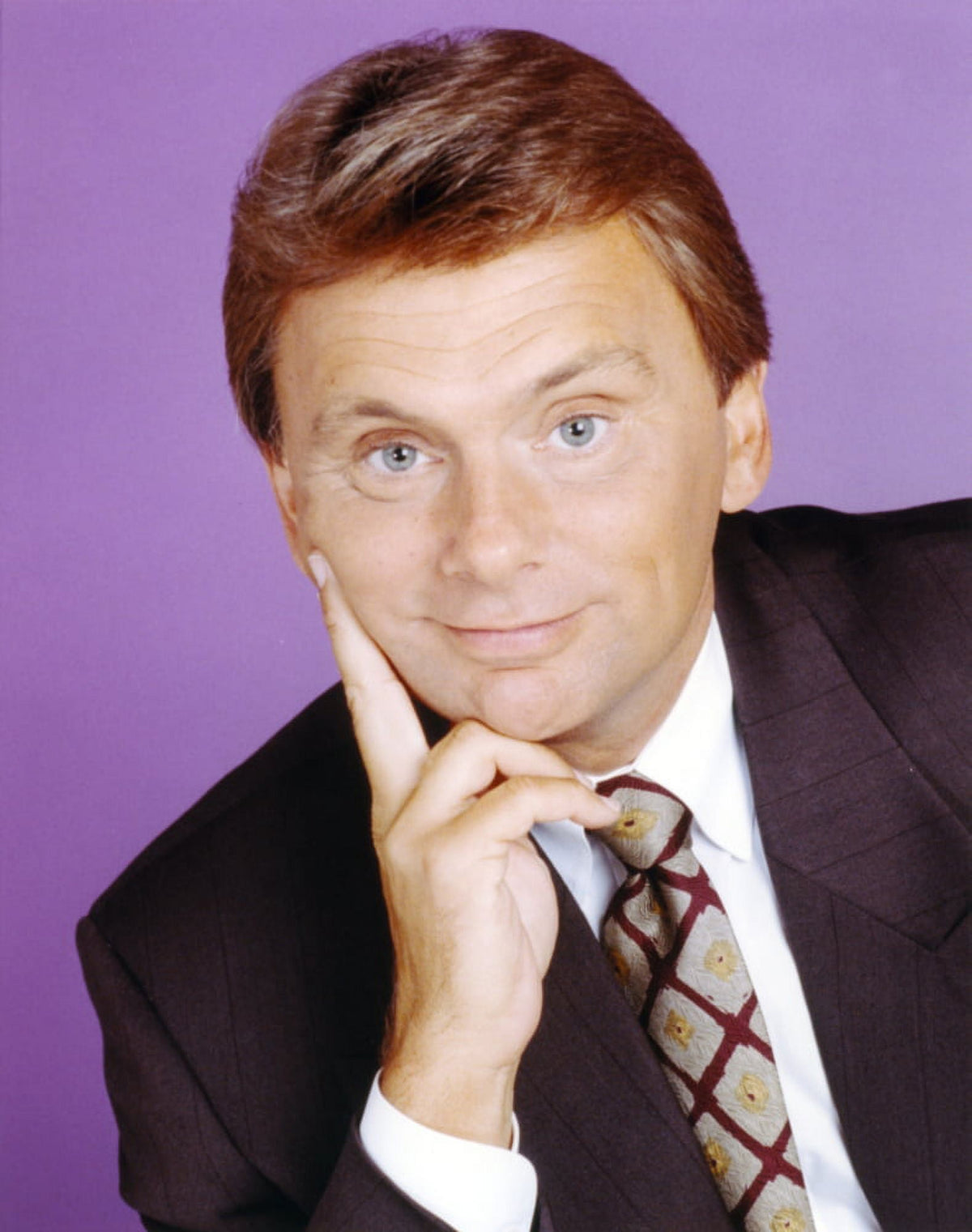 Pat Sajak black coat portrait photo print