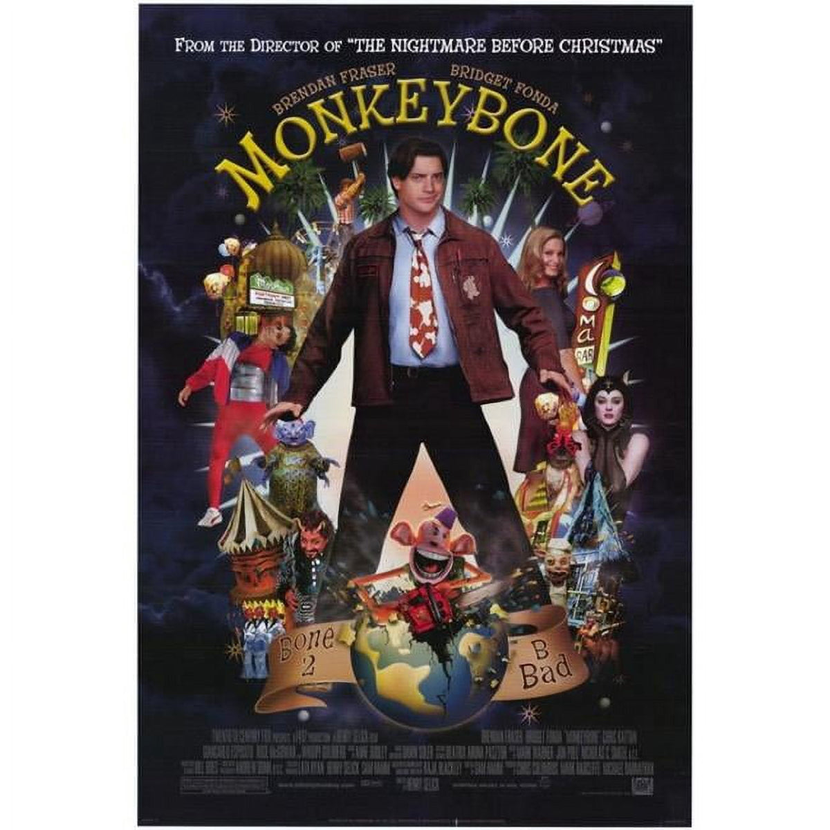 Monkeybone Movie Poster Print 27x40 - colorful and whimsical decor.