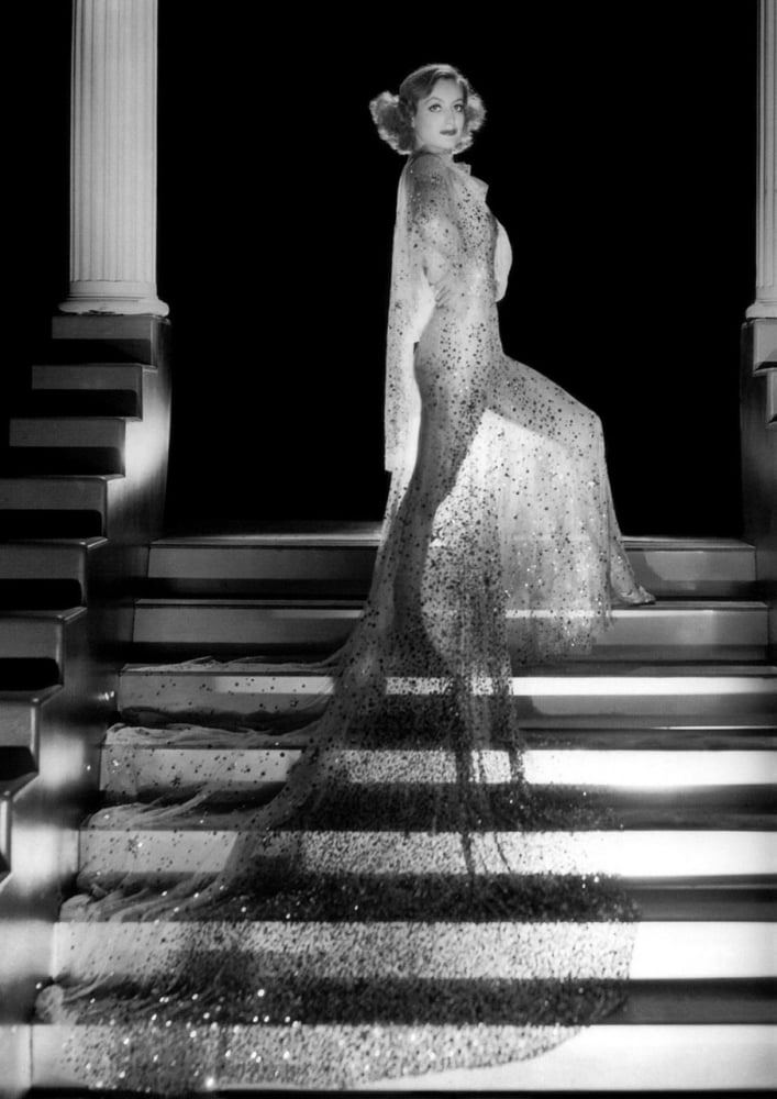 Joan Crawford Steps Photo Print showcasing classic cinema elegance.