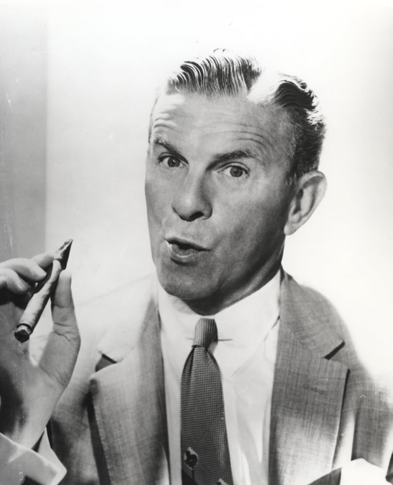 George Burns smoking a cigar in tuxedo photo print