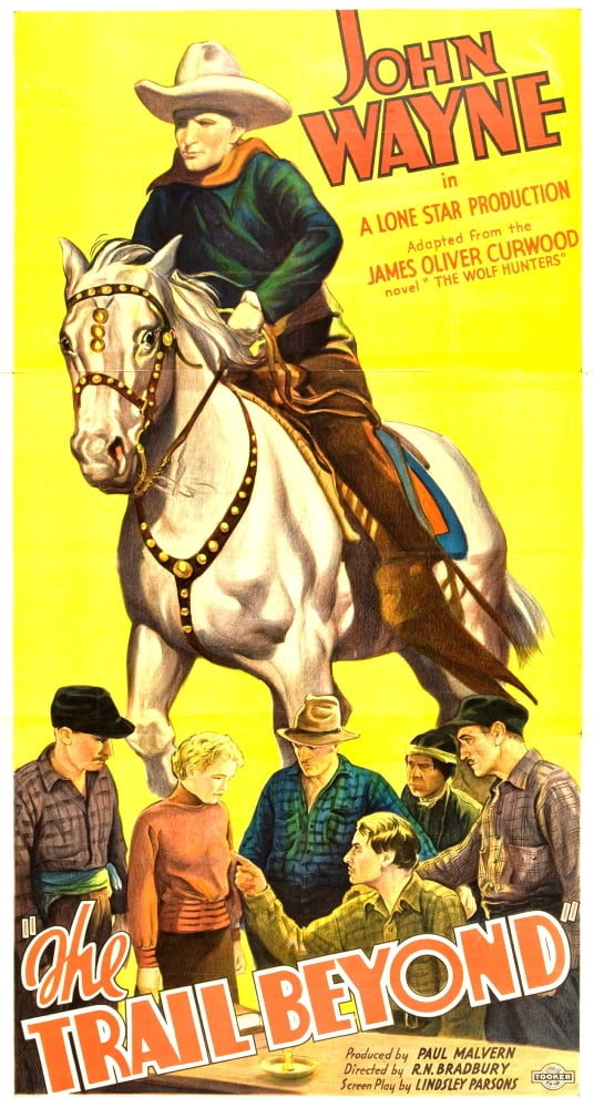 The Trail Beyond movie poster print featuring John Wayne, 1934 classic film