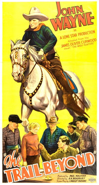 The Trail Beyond movie poster print featuring John Wayne, 1934 classic film