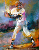Roberto Clemente Poster Print by Richard Wallich, vibrant sports artwork