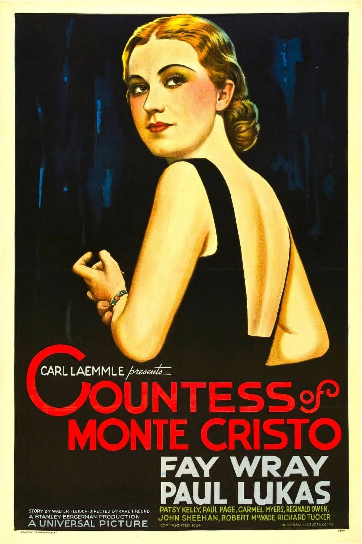 The Countess of Monte Cristo 1934 Movie Masterprint Poster featuring Fay Wray.