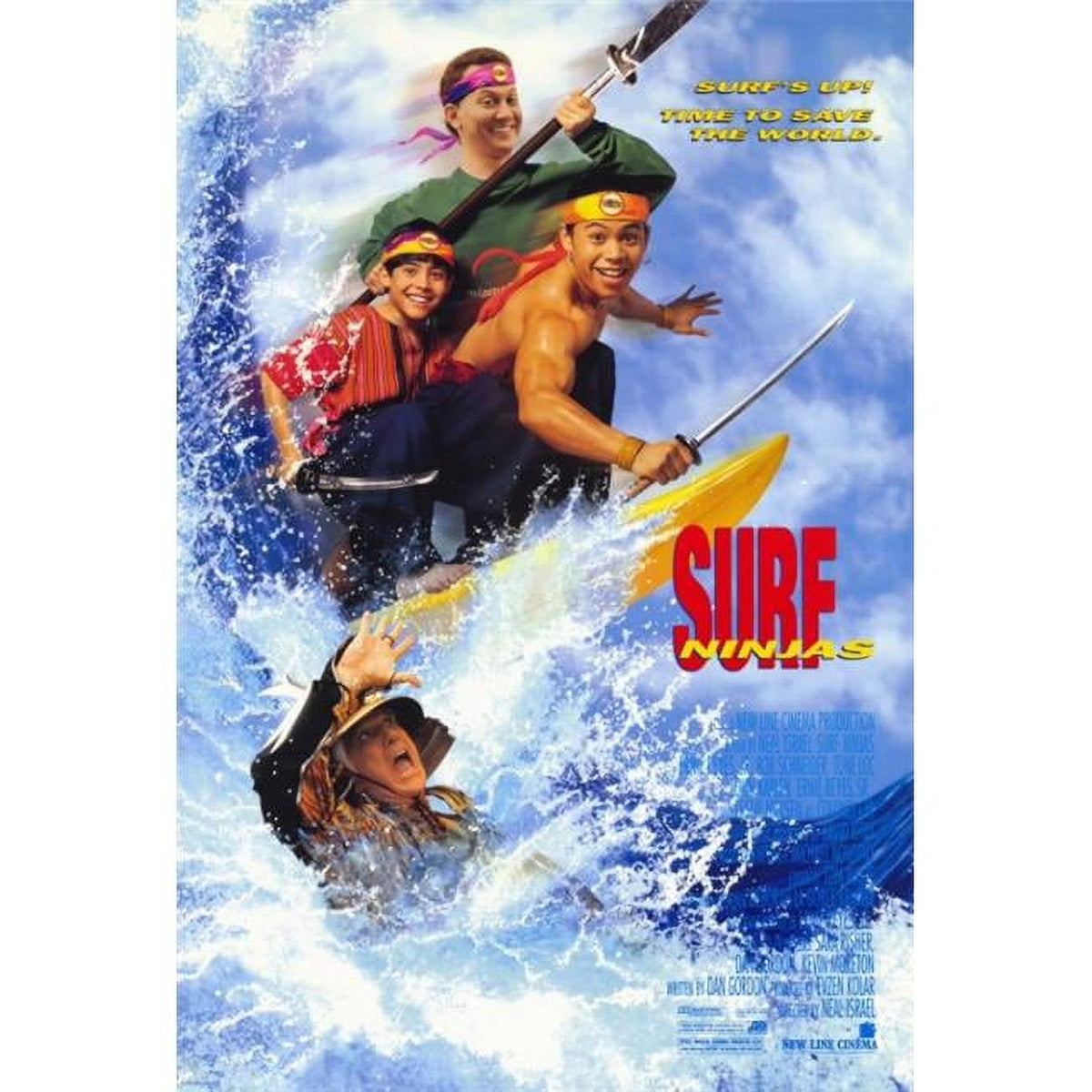 Surf Ninjas Movie Poster Print - 27x40 size, colorful and vibrant design.