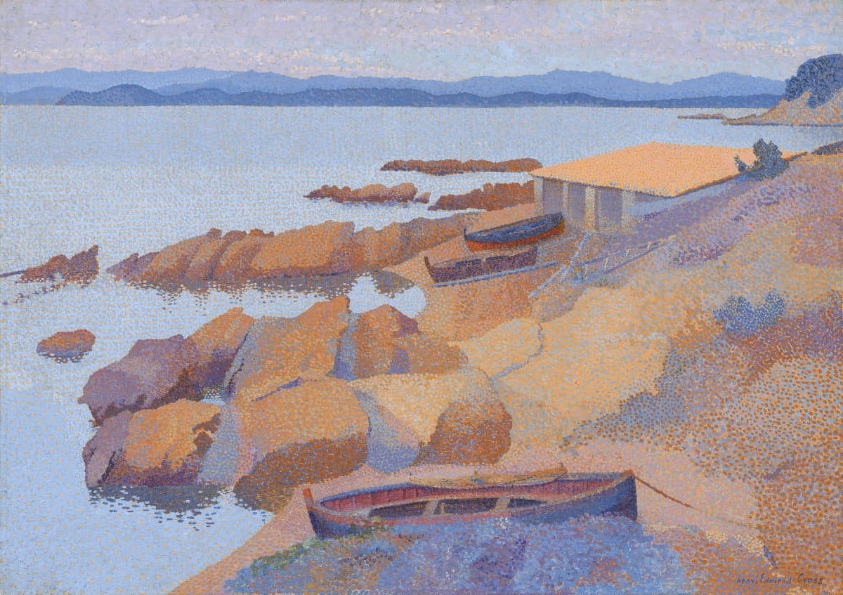 Coast Near Antibes Poster Print showcasing serene Mediterranean coastline