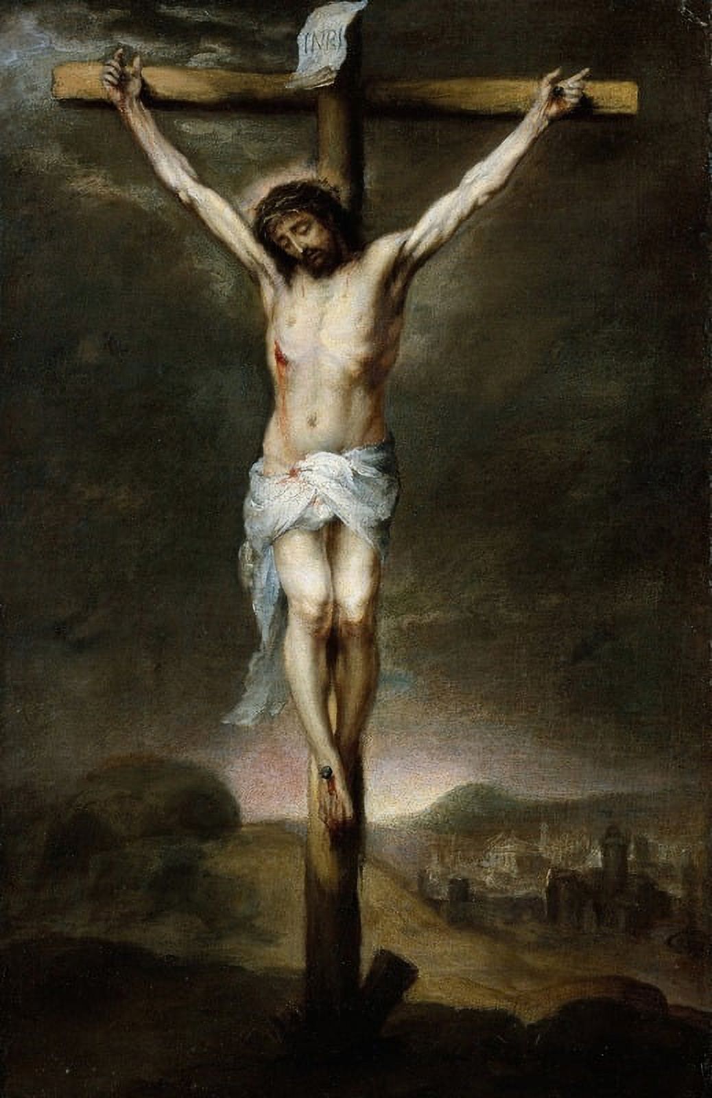 The Crucifixion art poster print by Bartolomé Estebán Murillo