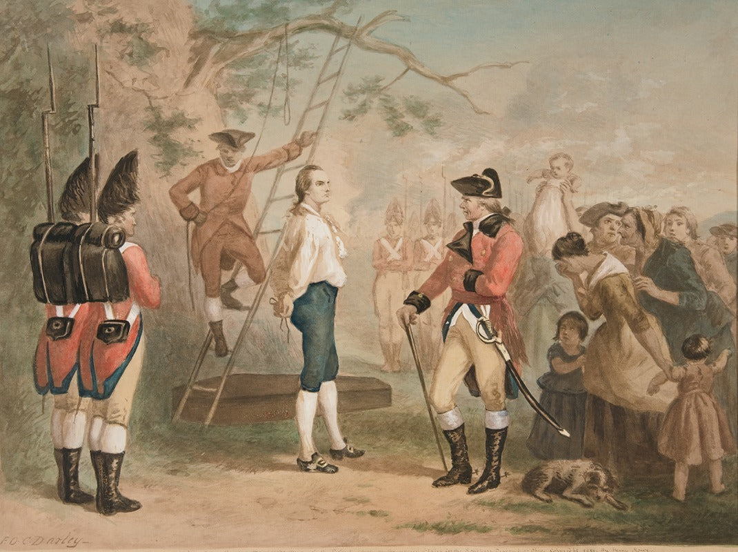 The Last Words of Nathan Hale Poster Print by Felix O. C. Darley