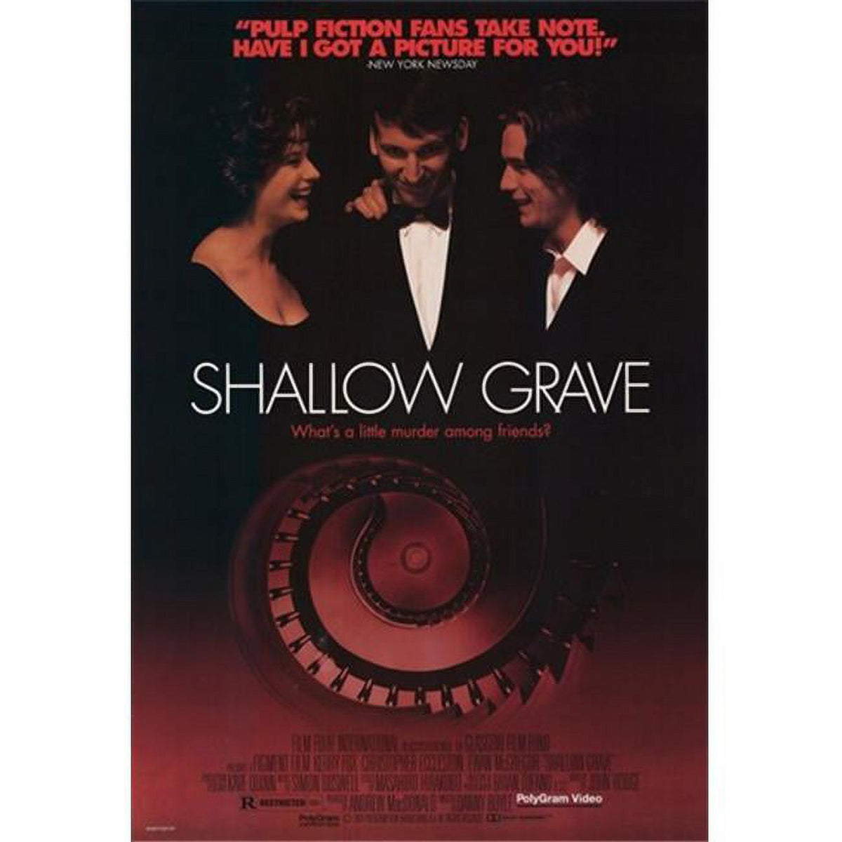 Shallow Grave movie poster 11x17 featuring dramatic film artwork.