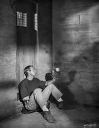 Steve McQueen black and white photo print from corner scene in film.
