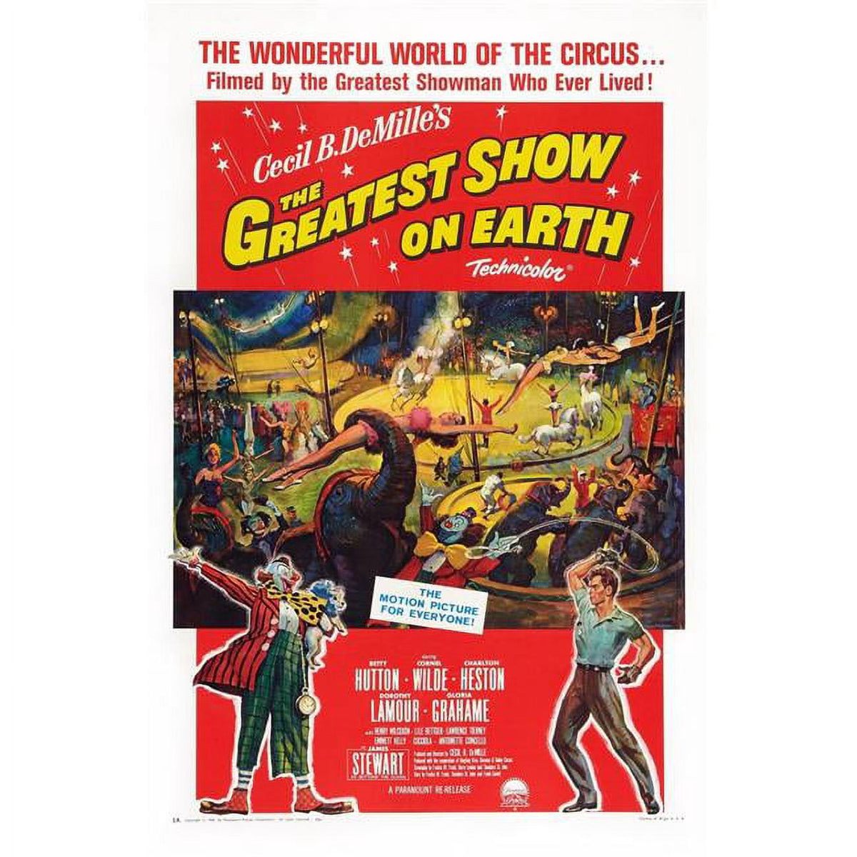 The Greatest Show on Earth 1952 movie poster art