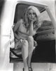 Stella Stevens posed in classic car portrait photo print
