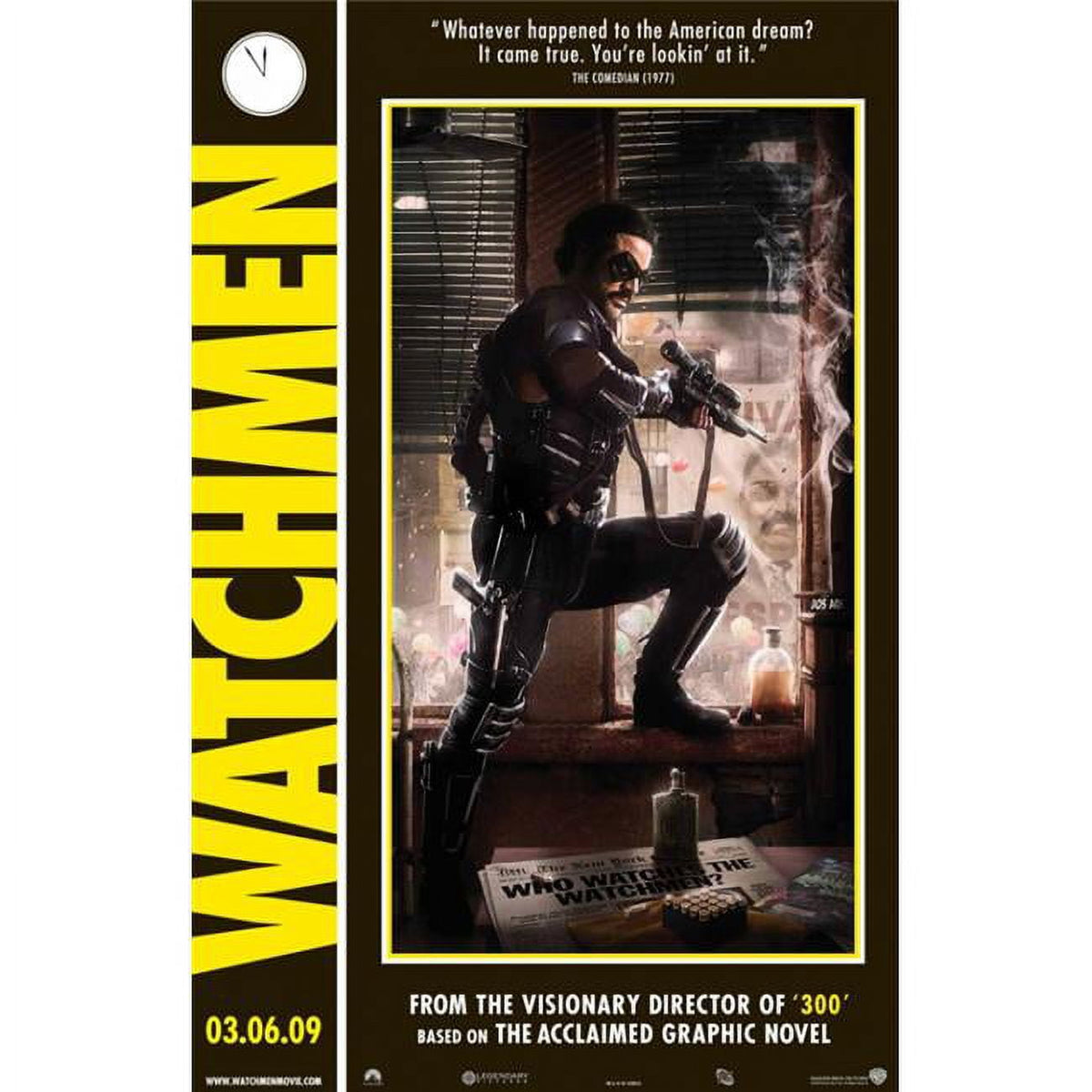 Watchmen Movie Poster Print featuring iconic film imagery, size 27x40.