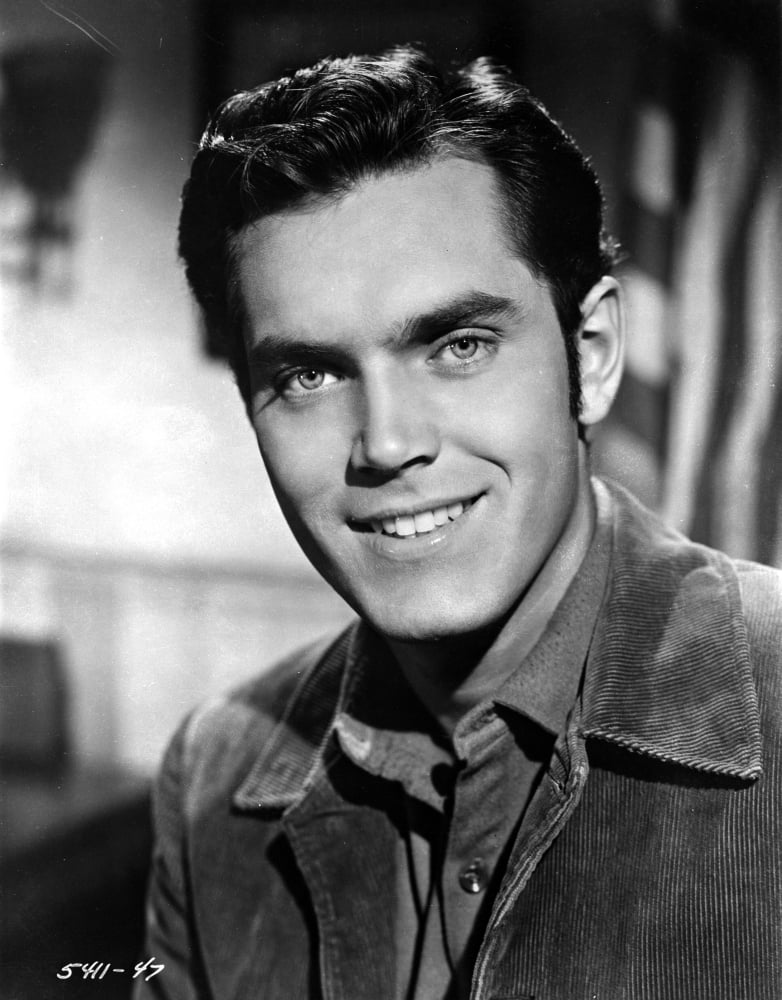 Jeffrey Hunter smiling photo print in multiple sizes.