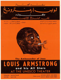 Louis Armstrong 1959 appearance poster print.
