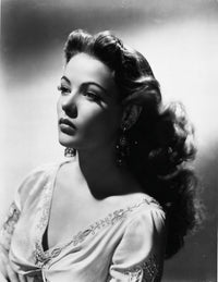 Gene Tierney elegant portrait photo print in white dress